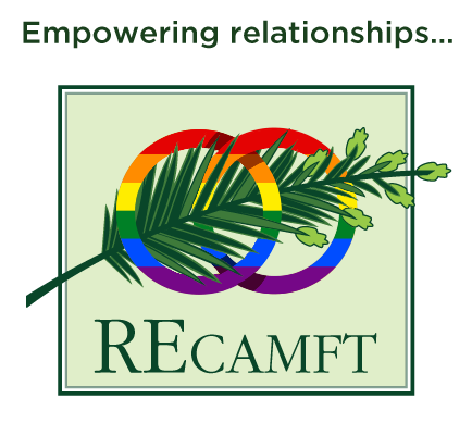 RECAMFT's Rainbow Rings logo